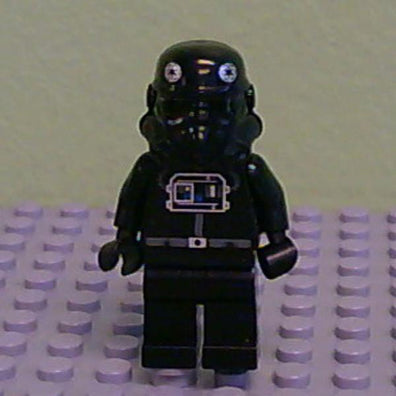 LEGO Minifigure -- TIE Interceptor Pilot (Black Head)-Star Wars / Star Wars Episode 4/5/6 -- SW035B -- Creative Brick Builders